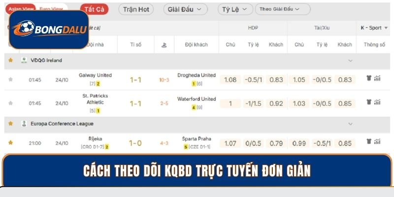 Cách theo dõi kqbd trực tuyến đơn giản