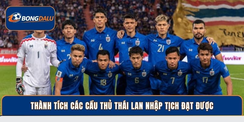 Thành tích các cầu thủ Thái Lan nhập tịch đạt được